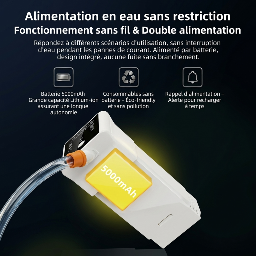 Fontaine à eau pour chat- Inox Rechargeable sans fil MAVRO